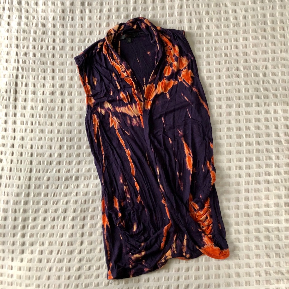 M HEART M batik boho vest purple/orange size M